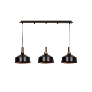 HOMEMANIA Lampada a Sospensione Multi in Metallo, Vernice Elettrostatica, Rame, Nero,