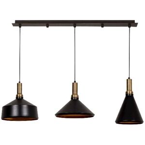 HOMEMANIA Lampada a Sospensione Multi in Metallo, Vernice Elettrostatica, Rame, Nero,