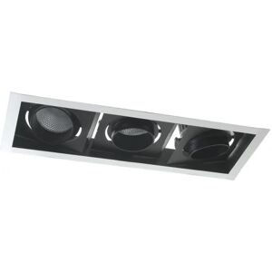 FAN EUROPE Incasso LED APOLLO antiriflesso nero con luce orientabile 3x30W luce calda