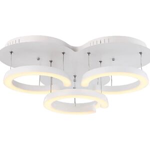 HOMEMANIA Lampada a Soffitto Ring in Metallo, Acrilico, Bianco,