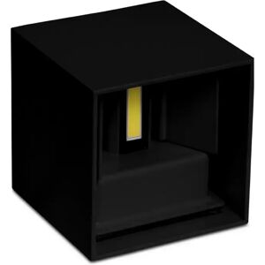 Applique Led cubo da parete 10W Doppia emissione Nero IP65 Bianco freddo 6000K Wisdom