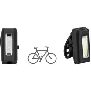 Kit 2 Luci per bicicletta Led COB 3W anteriore bianca e posteriore rossa Novaline