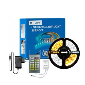 Kit Striscia Led 12V 30W SMD 3535 5 metri x IP20 con telecomando CCT Temperatura colore regolabile 3000K-6000K M LEDME