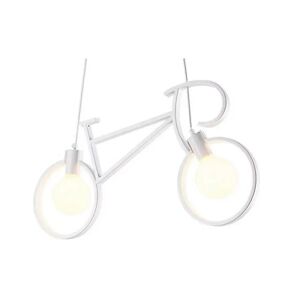 Lampadario da soffitto Bicicletta Vintage Bianco 2 x E27 M LEDME