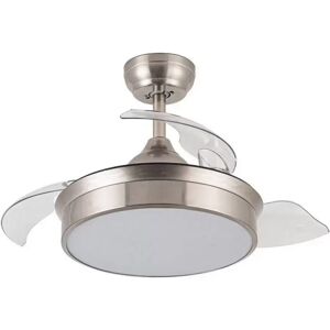 Lampadario Ventilatore da soffitto Messe Niquel 72W illuminazione Led regolabile con telecomando M LEDME