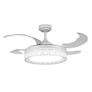 Lampadario Ventilatore da soffitto White Aqua 36W illuminazione Led regolabile con telecomando M LEDME