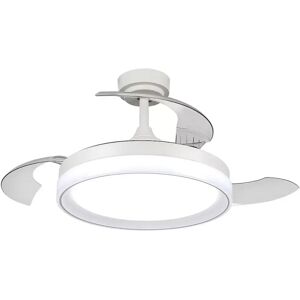 Lampadario Ventilatore da soffitto White Yeray 36W illuminazione Led regolabile con telecomando M LEDME