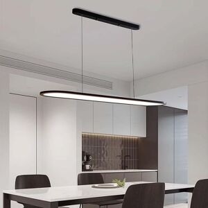 V-Tac Vt-7821 Lampadario Led 24w Plafoniera Ovale Sospesa 80*100cm Design Moderno Colore Nero Luce 4000k - 10045