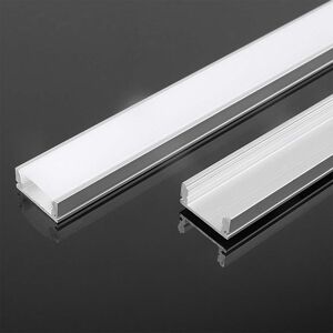 V-Tac Vt-8157 Profilo In Alluminio Da 2mt Colore Silver Copertura Satinata Per Striscia Led 2000*17.6*6.9mm - Sku 10321