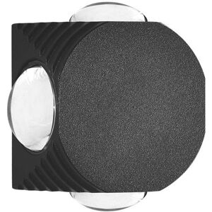 V-Tac Vt-2544 Lampada Da Parete Led 4w Rotonda Con 4 Fasci Luminosi Applique Da Muro 3000k Colore Nero Ip54 - Sku 10588