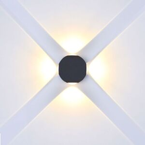 V-Tac Vt-834-B Lampada Led Da Parete Forma Sferica 4w Led Cob 4w Colore Nero Luce 3000k Ip65 - 218553