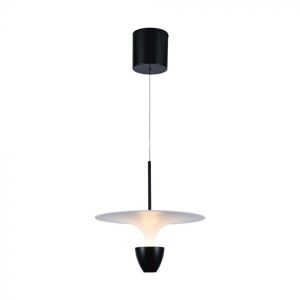 V-Tac Vt-7832 Lampadario Led 9w Altezza Regolabile Design Moderno 173cm Colore Bianco E Nero Luce 3000k - 23101