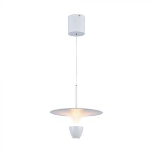 V-Tac Vt-7832 Lampadario Led 9w Altezza Regolabile Design Moderno 173cm Colore Bianco Luce 3000k - 23102