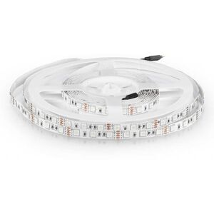 V-Tac Striscia Led Rgb 60led/mt 5050 10.8w/mt Strip 5mt Multicolor 12v No Waterproof 10mm 212120