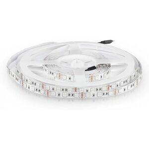 V-Tac Vt-5050 Striscia Led Smd5050 Strip 5mt Luce Rossa 60led/mt 11w/mt 12v Ip20 10mm - 212128