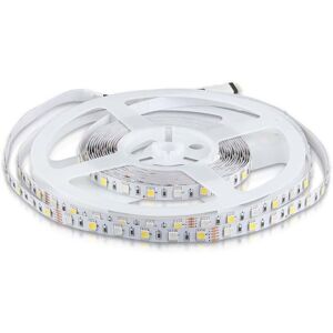 V-Tac Vt-5050 Strip Led Rgb + 6500k Striscia Smd5050 8w/m 5m 60 Led/m 12v Ip20 10mm - 212159