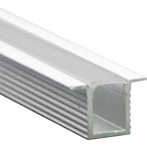 V-Tac Vt-8137 Profilo In Alluminio Da 2m Colore Argento Incasso Milky Cover Per Striscia Led - Sku 2904