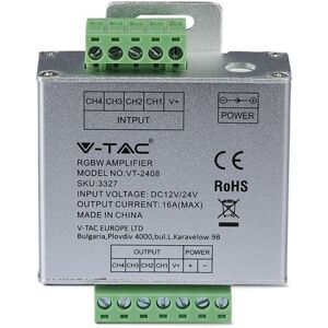 V-Tac Vt-2408 Amplificatore Di Segnale Per Controller Strisce Led Rgb+w 12/24v - Sku 3327