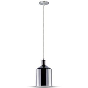 V-Tac Vt-8175 Lampadario Portalampada 1mt E27 Moderno In Metallo Cromato A Specchio Ф170mm - Sku 3705