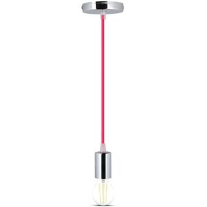 V-Tac Vt-7338 Lampadario A Sospensione 1mt E27 In Metallo Con Cavo Colorato Fucsia Ф39mm Ip20 - Sku 3792