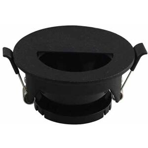 V-Tac Vt-884 Portafaretto Incasso Rotondo Nero Con Interno Nero Foro Semicerchio Per Lampade Gu10-Gu5.3 - Sku 8608