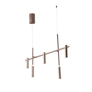 Lampadario Sospensione Led Candle Eclettico Colore Bronzo 5 x 7W Mis 120 x 180 cm