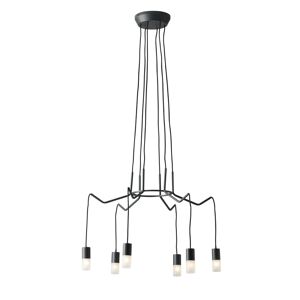 Lampadario Sospensione Spider Eclettico Colore Antracite 10W Dim 66 x 120 cm