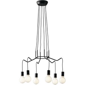 Lampadario Sospensione Habitat Eclettico Colore Nero 40W Dim 66 x 120 cm