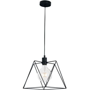 Lampadario Sospensione Santana Industrial Vintage Colore Nero 60W Mis 26 x 26 x 120 cm