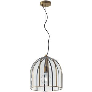 Lampadario Sospensione Chester Industrial Vintage Colore Ottone 60W