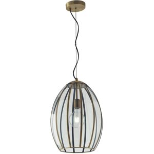 Lampadario Sospensione Chester Industrial Vintage Colore Ottone 60W