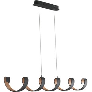 Lampadario Sospensione Led Helix Moderno Colore Nero Oro 30W