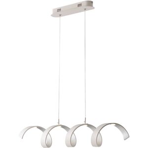 Lampadario Sospensione Led Helix Moderno Colore Bianco Silver 20W