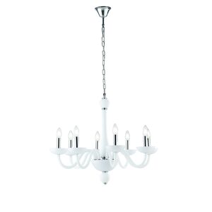 Lampadario Alfiere Elegance Colore Bianco 40W