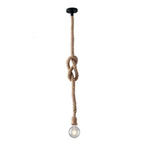 Lampadario Sospensione Rope Industrial Vintage in Corda 40W