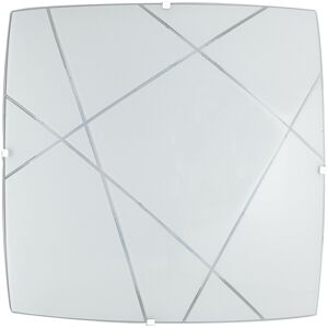 Lampadario Plafoniera Led Alexia Ceiling Lamp Colore Bianco 24W Mis 40 x 40 cm