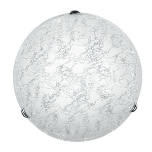 Lampadario Plafoniera Ghiaccio Ceiling Lamp Colore Bianco 60W Mis 30 cm