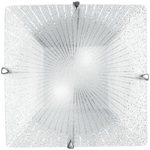 Lampadario Plafoniera Iside Coordinati Colore Bianco 60W Mis 30 x 30 cm