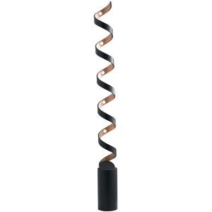 Lampadario Piantana Led Helix Moderno Colore Nero Oro 30W Dim 14,5 x 152 cm