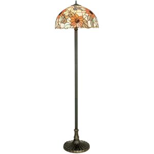 Lampadario Piantana Dafne Industrial Vintage in Vetro Tiffany 60W Mis 45 x 150 cm