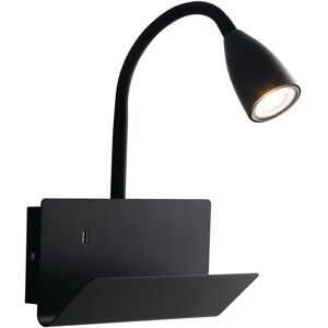 Lampadario Applique Gulp Eclettico USB Colore Nero 8W Mis 23 x 49 x 27 cm