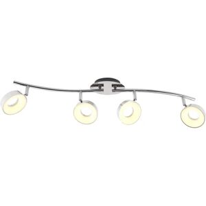 Tecnomat BARRA 4 LUCI ABRIL IN NICKEL MATT E ACRILICO OPALE 4x4,5W LED INCLUSO 240 lumen 3000K