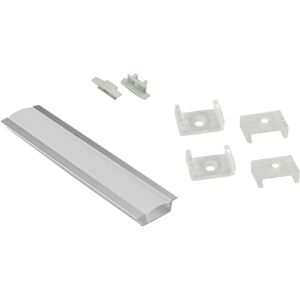 Tecnomat BARRA PER STRIP LED ACHILLE ARGENTO DA INCASSO CON DIFFUSORE E ACCESSORI 2000x17,5x8,4 mm