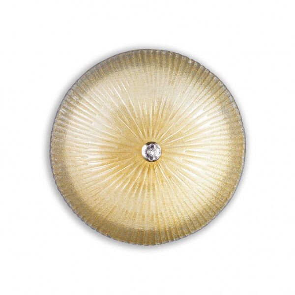 ideal lux shell pl6 - plafoniera - ambra