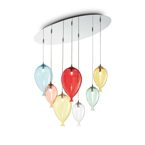 ideal lux clown sp7 - lampadario - multicolor