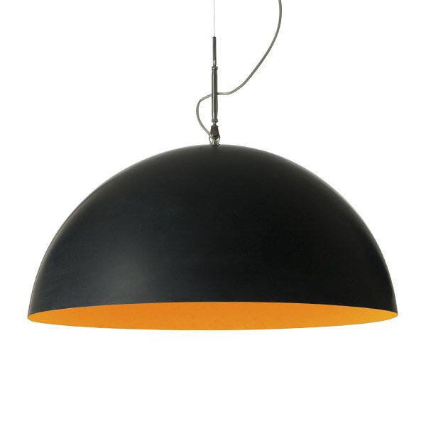 in-es.artdesign lampada a sospensione mezza luna 1 - nero/arancio