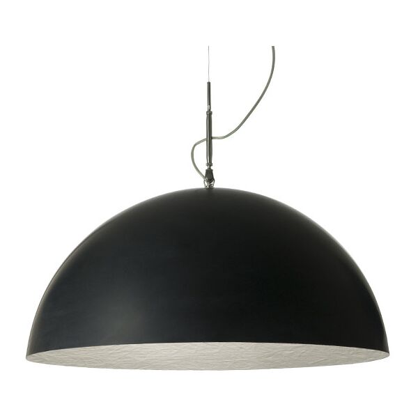 in-es.artdesign lampada a sospensione mezza luna 2 - nero / argento