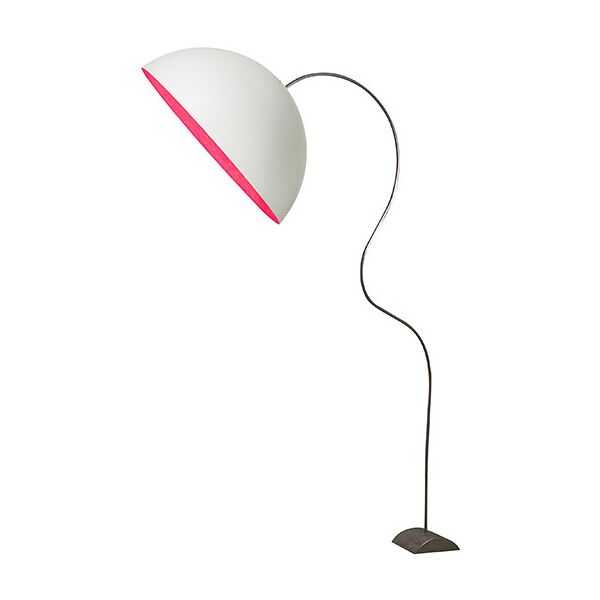 in-es.artdesign lampada da salone mezza luna piantana - bianco / magenta