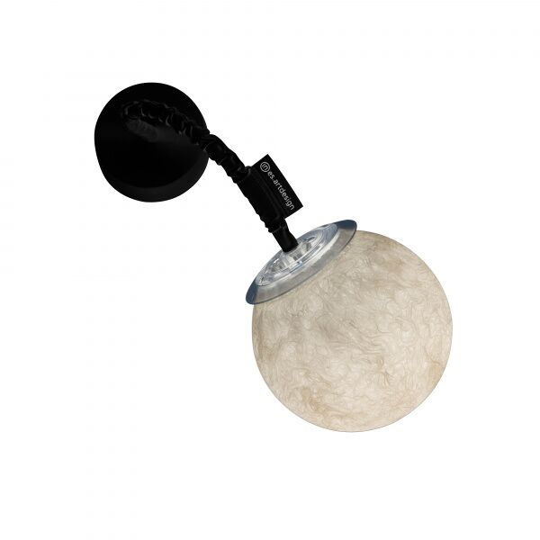 in-es.artdesign lampada da parete micro luna applique - nero