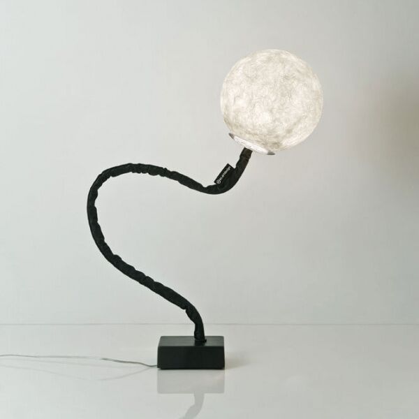 in-es.artdesign lampada da salone micro luna piantana - nebulite/nero